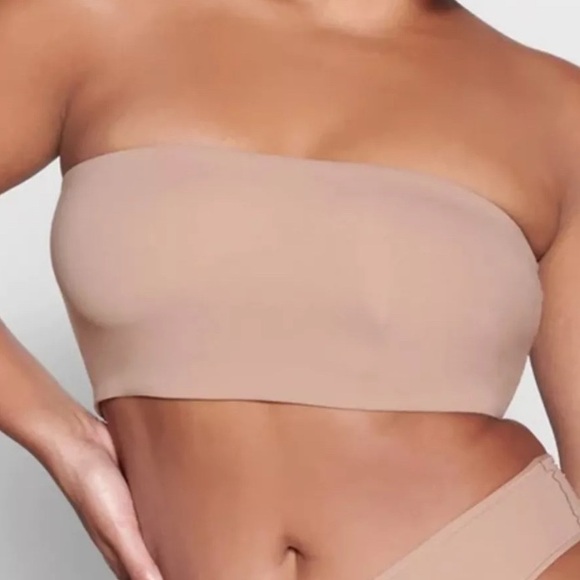 SKIMS FITS EVERYBODY BANDEAU SIENNA WOMENS NEUTRAL NEW Size L - Picture 1 of 6